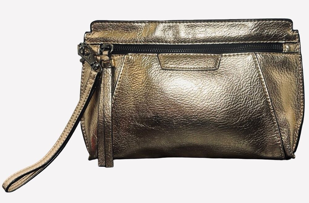 Express Metallic Gold Clutch/Wristlet